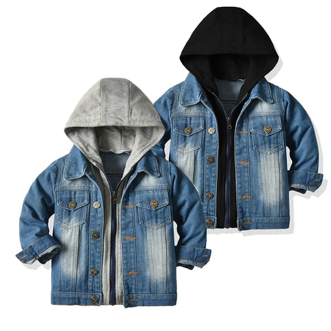 Unisex Denim Hooded Jacket (2 Colours)