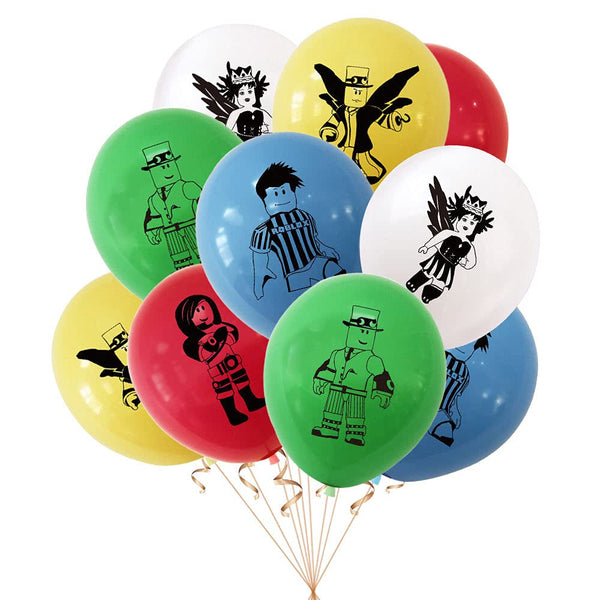 Roblox Birthday Party Supplies, Ro-blox Theme Party Decorations Set, Include Balloons, Happy Birthday Banner, Cake Topper, roblox Virtual World Party Decorations for Boys Birthday