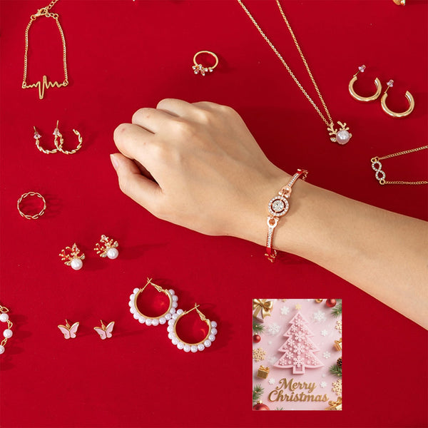 Jewelry Advent Calendar 2025 for Teens, Christmas Countdown 24 Days Calendar with Fashion Necklace, Bracelet, Earrings & Ring, Christmas Surprise Gifts for Women, Daughter, Girlfriend, Wife, Adult