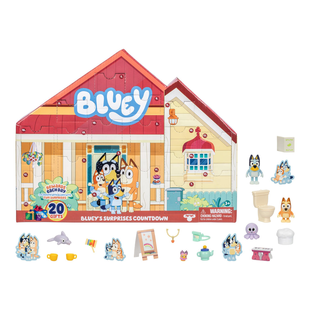 Bluey's Surprise Countdown, Celebrate And Reward Your Child Using This "Any Occasion" Countdown Calendar With 20 Bluey Gifts Inside, Ideal Small Rewards For Big Milestones