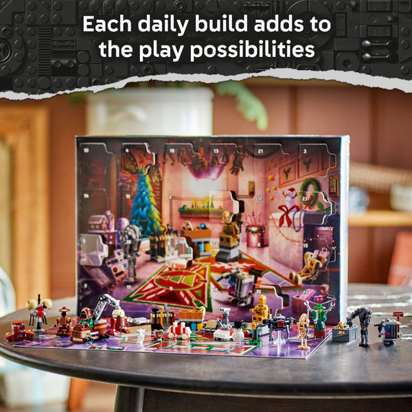 LEGO® Star Wars™ Advent Calendar 2025 75418 Toy Set for Kids, Unique Mini Build Toys, Iconic Characters, Buildable Vehicle, Christmas Holiday Present for Boys, Girls and Any Fan Aged 6 and Over