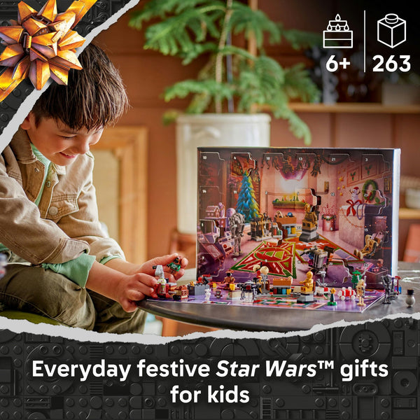 LEGO® Star Wars™ Advent Calendar 2025 75418 Toy Set for Kids, Unique Mini Build Toys, Iconic Characters, Buildable Vehicle, Christmas Holiday Present for Boys, Girls and Any Fan Aged 6 and Over