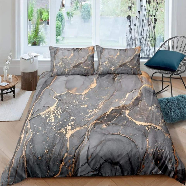 Marble Ink Bedding Set (All Sizes Available) 12 Colours