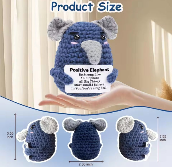 Handmade Emotional Support Mini Crochet Plush with Card - Animals