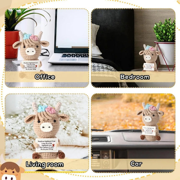 Handmade Emotional Support Mini Crochet Plush with Card - Animals