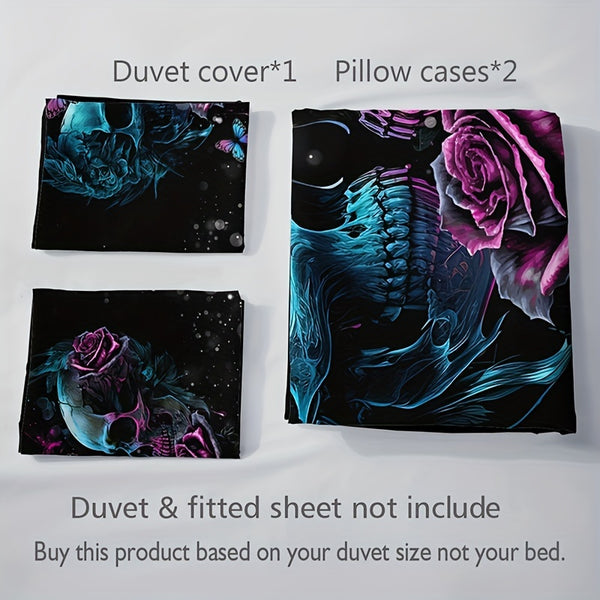 Gothic Skull Bedding Set (All Sizes Available)