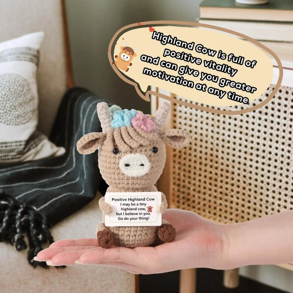 Handmade Emotional Support Mini Crochet Plush with Card - Animals