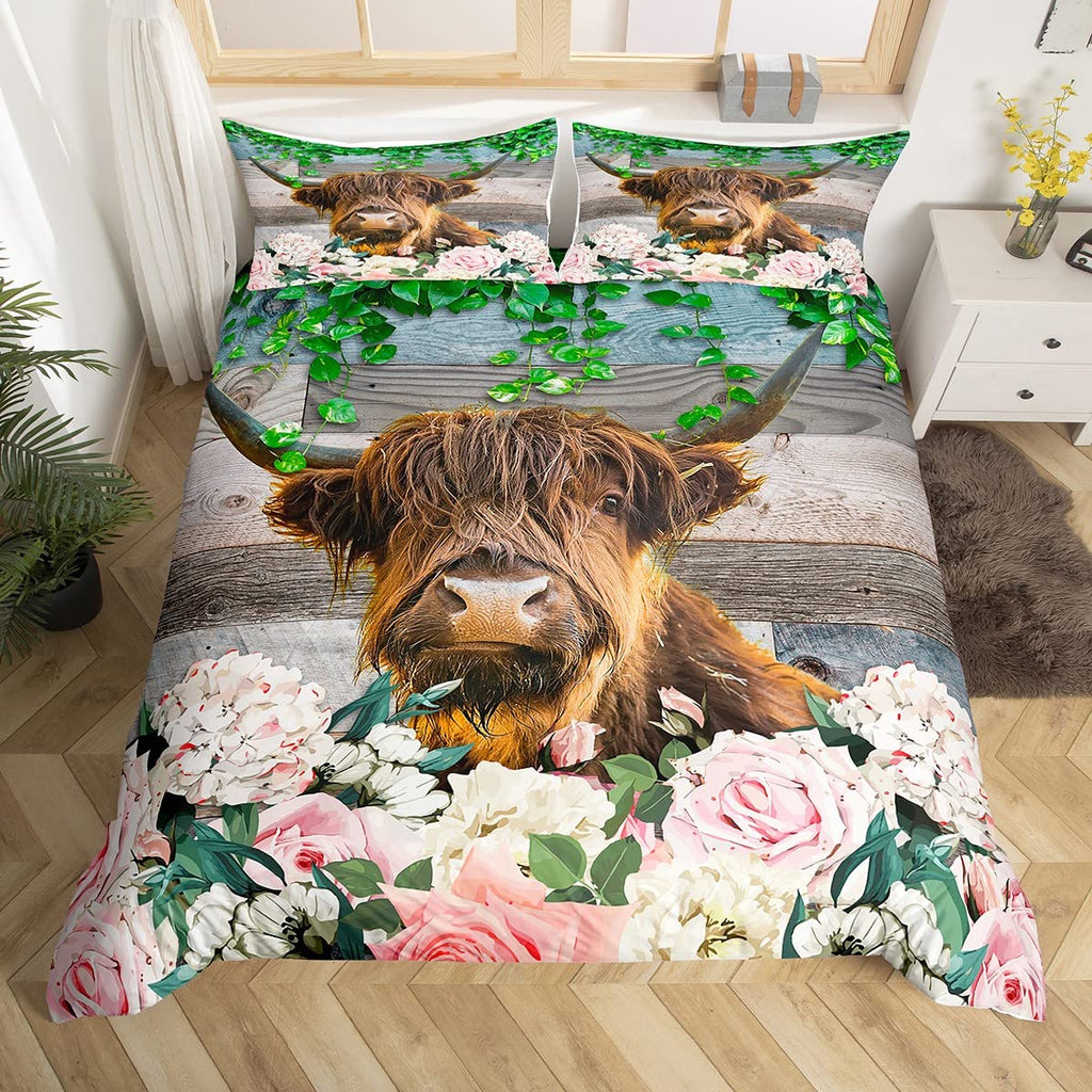 Bull Floral Bedding Sets - 8 Designs (All Sizes Available)
