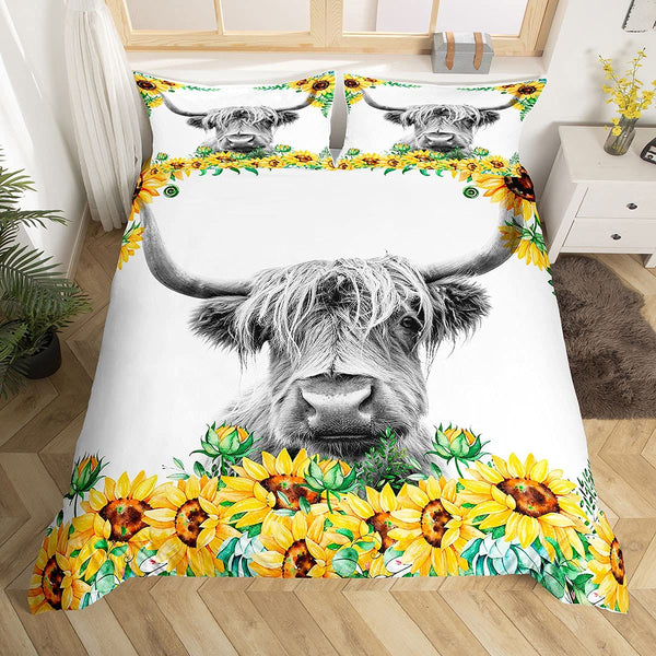 Bull Floral Bedding Sets - 8 Designs (All Sizes Available)