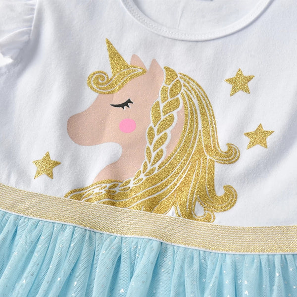 Unicorn Turquoise & Gold Dress