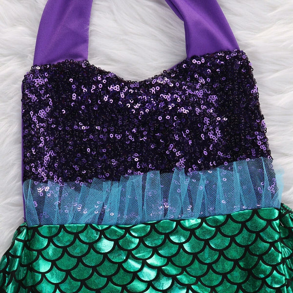 Mermaid Sparkle Halter Romper