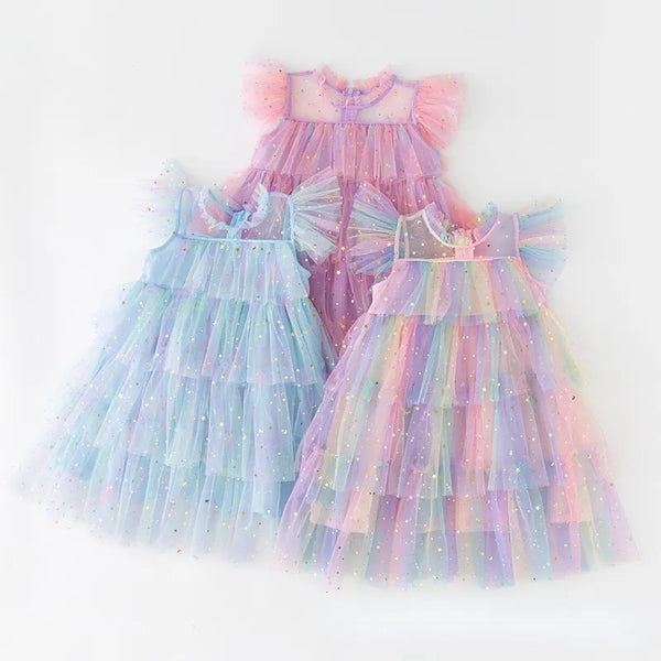 Sparkle Frill Party Dress (3 Colours)