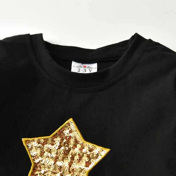 Violet Gold Star Longsleeve Dress