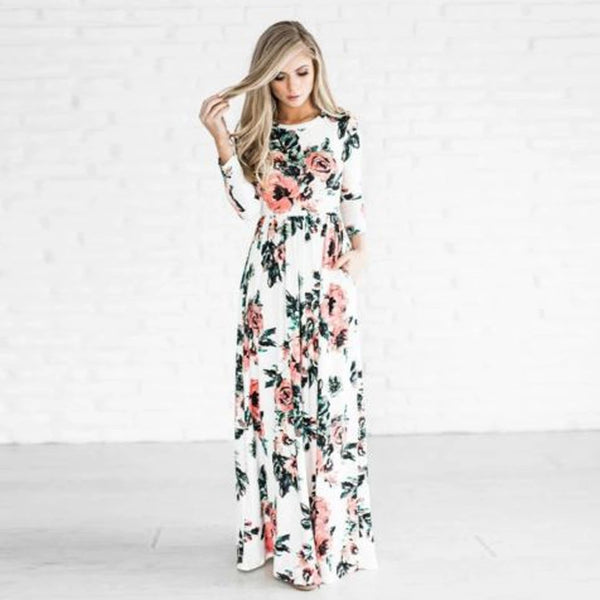 Matching Mother & Daughter Floral Slim Fit Dress (5 Colours)