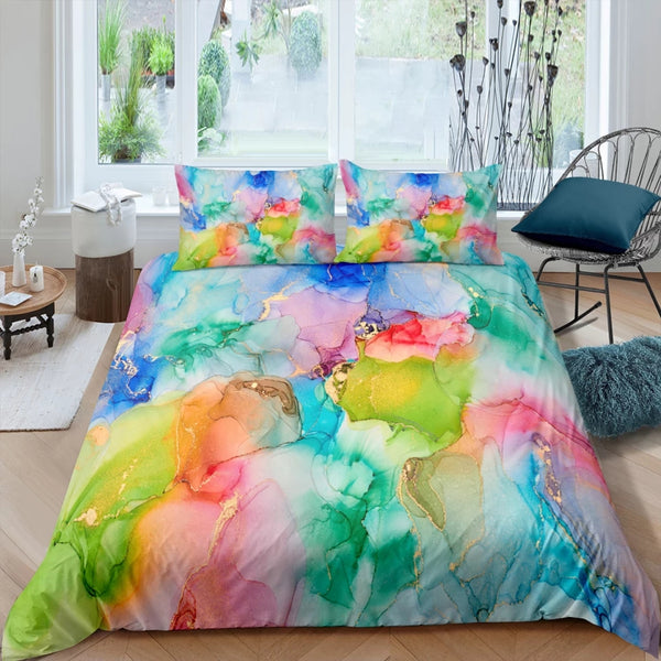 Marble Ink Bedding Set (All Sizes Available) 12 Colours