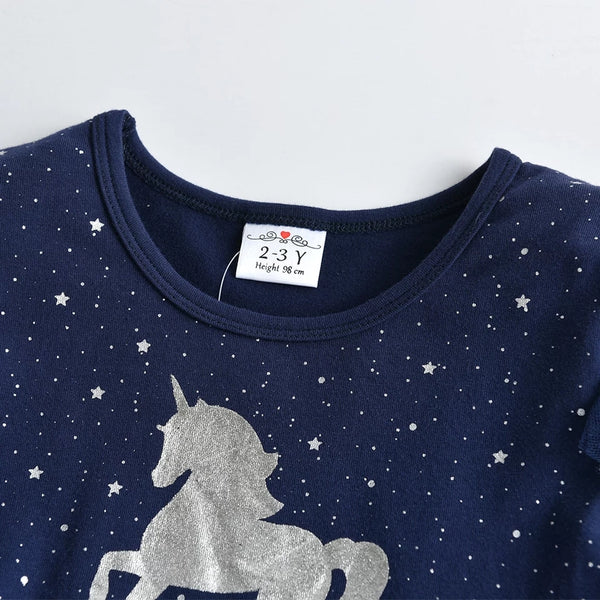 Ava Navy Longsleeve Dress