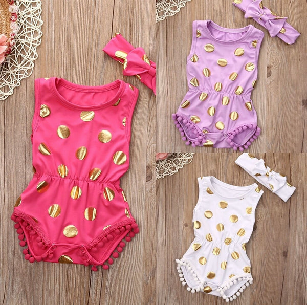Polka Dot Playsuits