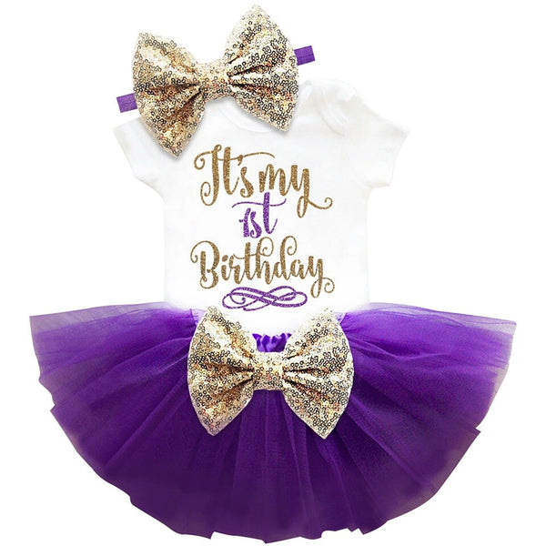 "It's My 1st Birthday" 3 Pce Set (4 Colours)