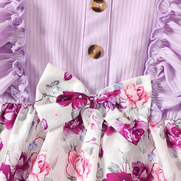 Grace Floral Print Ruffled Dress