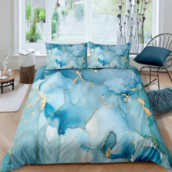Marble Ink Bedding Set (All Sizes Available) 12 Colours