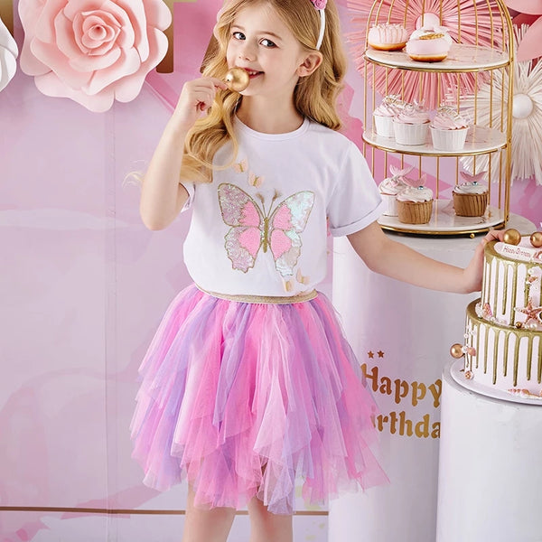 Lily Mae Pink & Purple Skirt