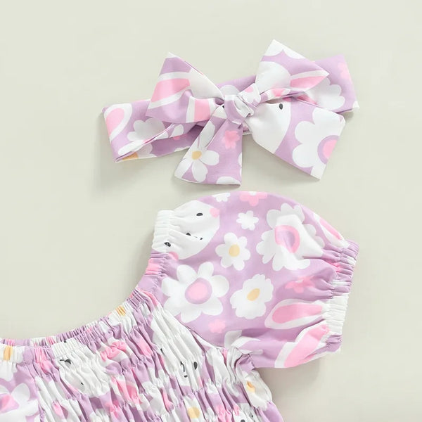 Bunny Ruffle Romper & Headband Set