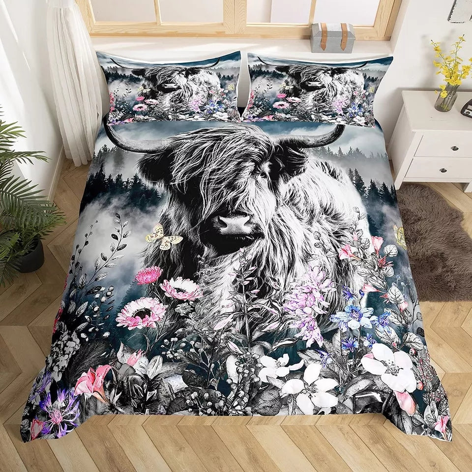 Cattle Floral Bedding Sets - 9 Designs (All Sizes Available)