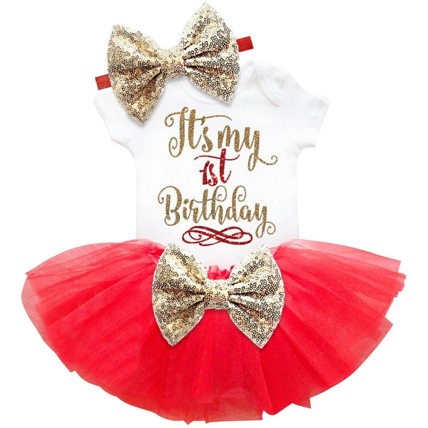 "It's My 1st Birthday" 3 Pce Set (4 Colours)