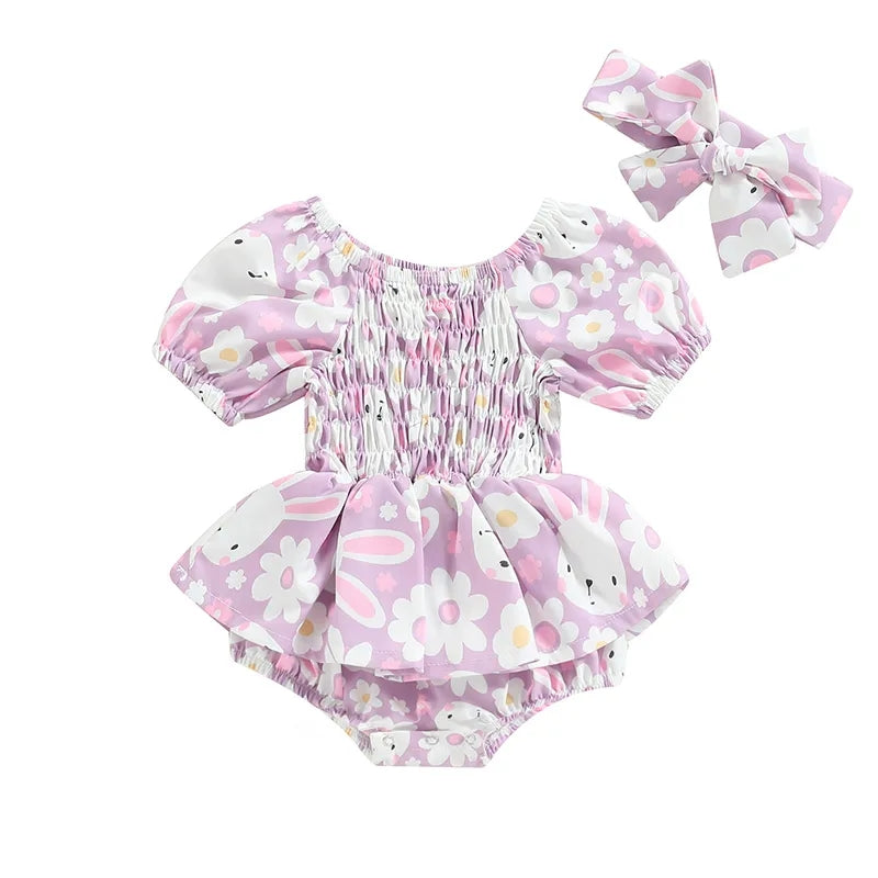 Bunny Ruffle Romper & Headband Set