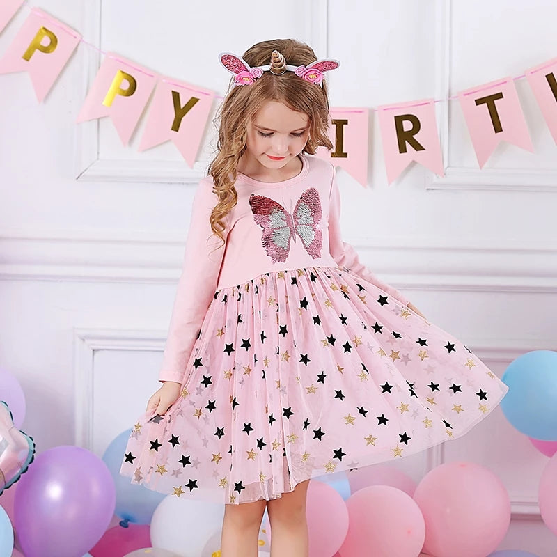 Isabella Butterfly Longsleeve Dress