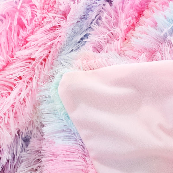 Unicorn Fluffy Throw Blanket (3 Colours)