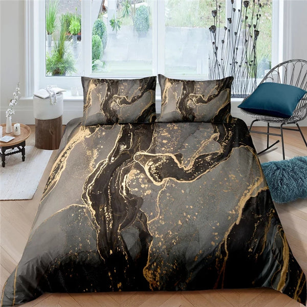 Marble Ink Bedding Set (All Sizes Available) 12 Colours