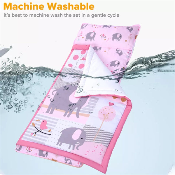 Toddler Travel Nap Mat with Blanket & Pillow (16 Designs)