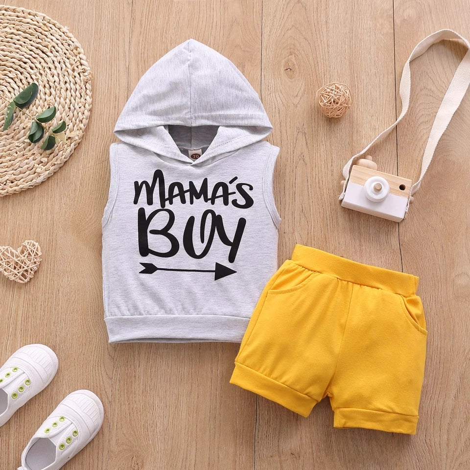 Mama's Boy Summer 2 Piece Hooded Set