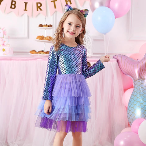 Aleesha Purple Mermaid Dress