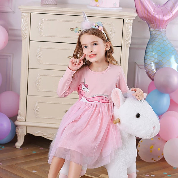 Cleo Unicorn Longsleeve Dress