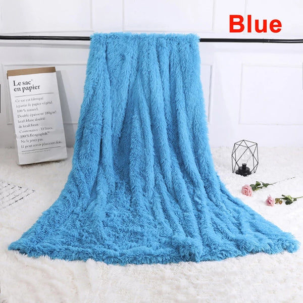Shaggy Fur Throw Blanket (7 Colours)