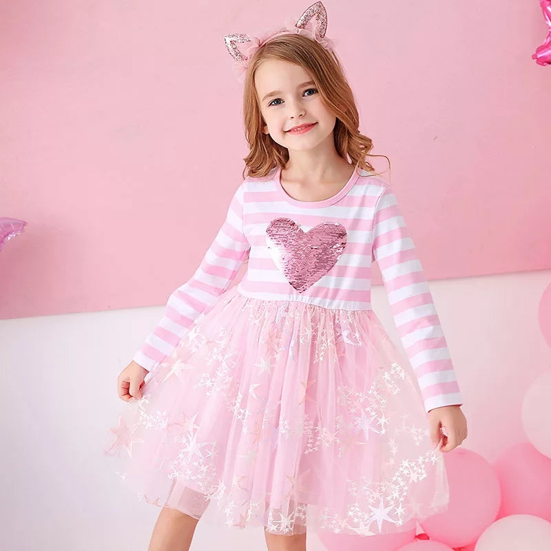 Aleah Heart Longsleeve Dress
