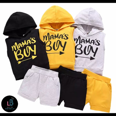 Mama's Boy Summer 2 Piece Hooded Set