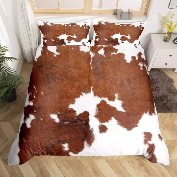 Cow Hide Print Bedding Sets - 6 Designs (All Sizes Available)