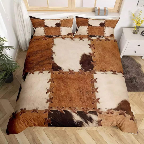 Cow Hide Print Bedding Sets - 6 Designs (All Sizes Available)