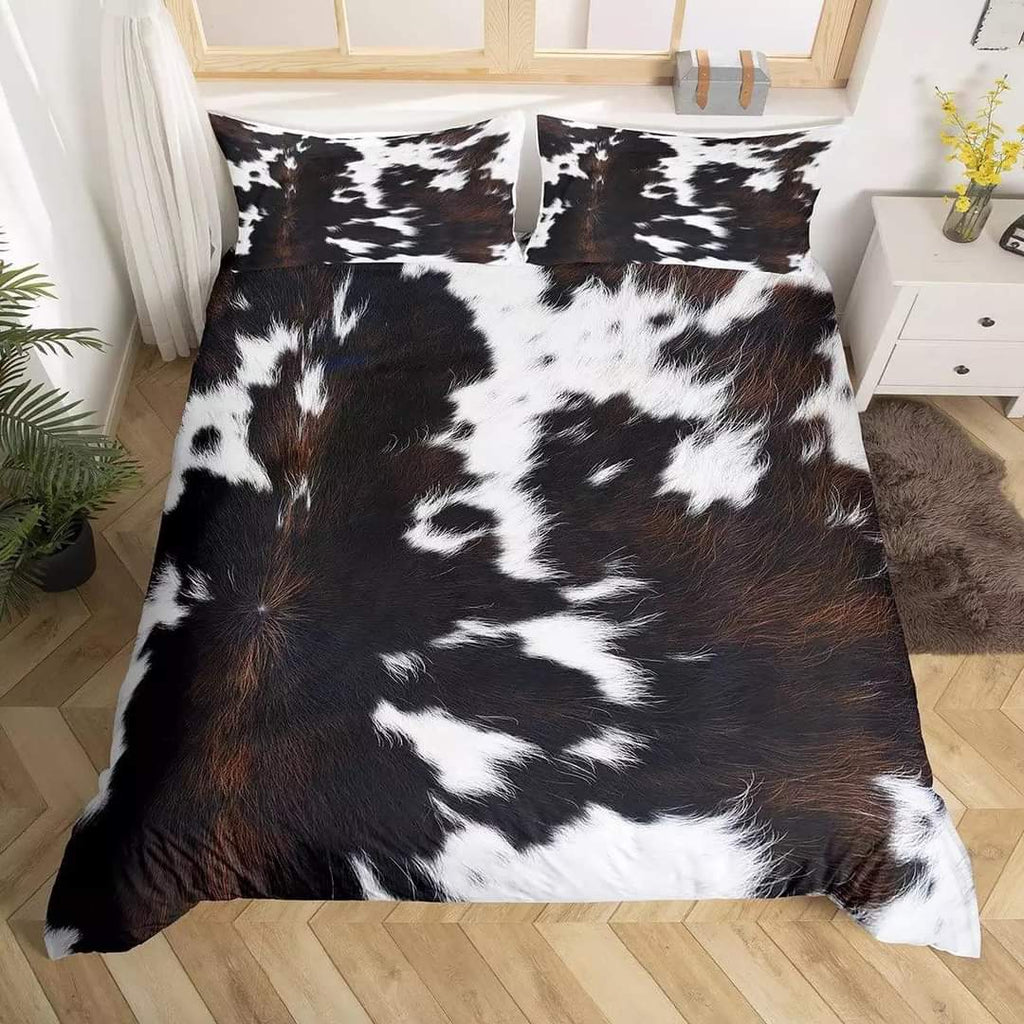 Cow Hide Print Bedding Sets - 6 Designs (All Sizes Available)