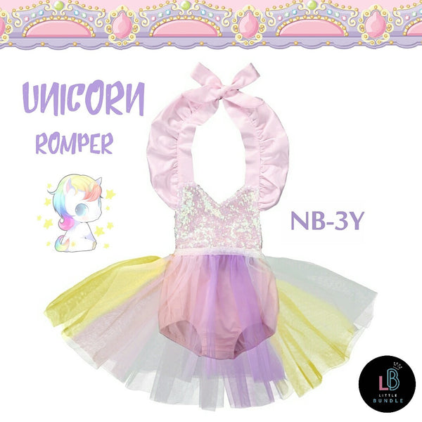 Unicorn Glam Tutu Romper