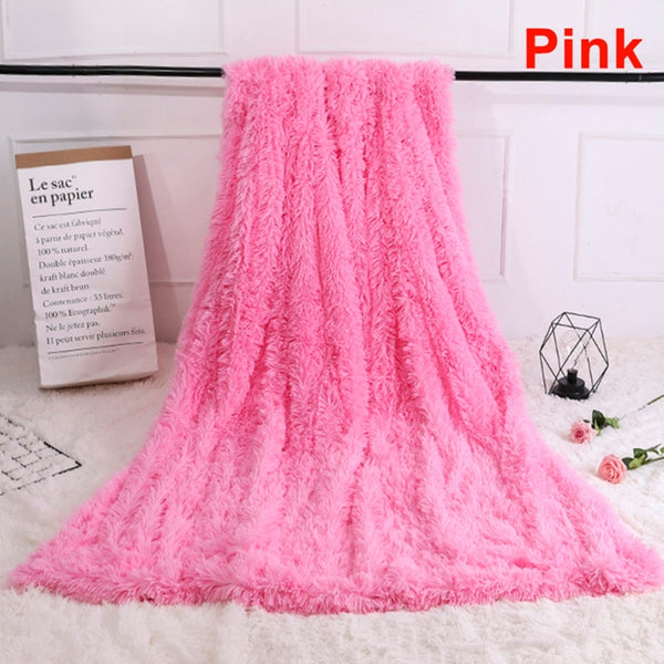 Shaggy Fur Throw Blanket (7 Colours)