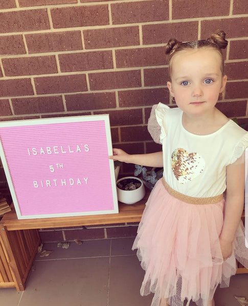 Sequins Heart Tutu Dress (Handmade in Aus)
