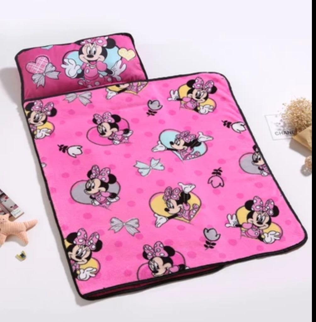Character Portable Travel Nap Mat with Blanket & Pillow (12 Designs)