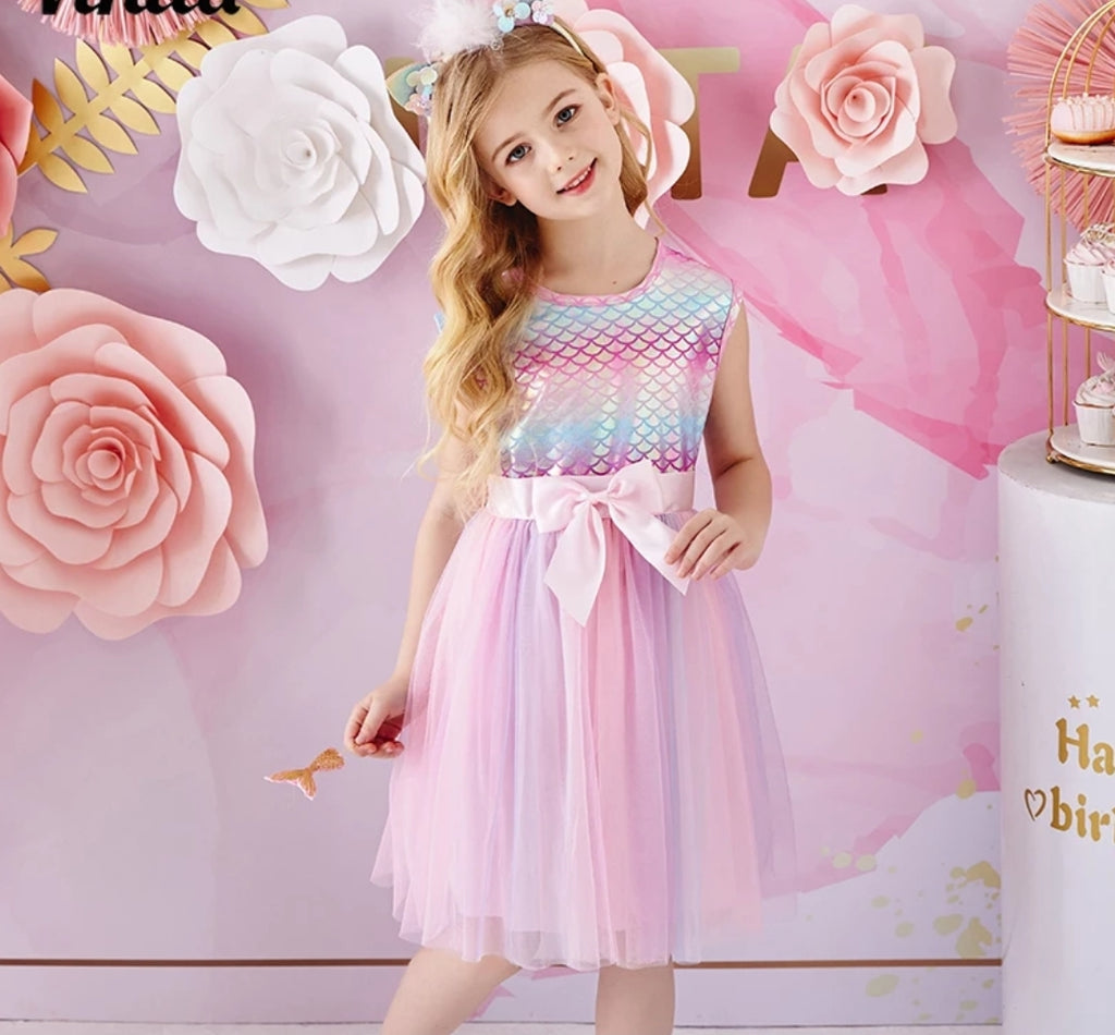 Macey Pink Bow Dress