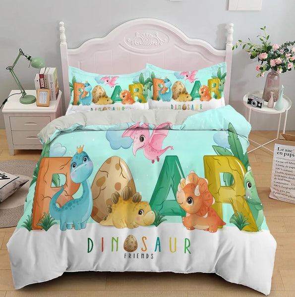 Dinosaur Friends Bedding Sets - 4 Designs (All Sizes Available)
