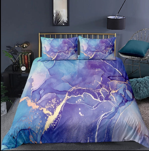 Marble Ink Bedding Set (All Sizes Available) 12 Colours