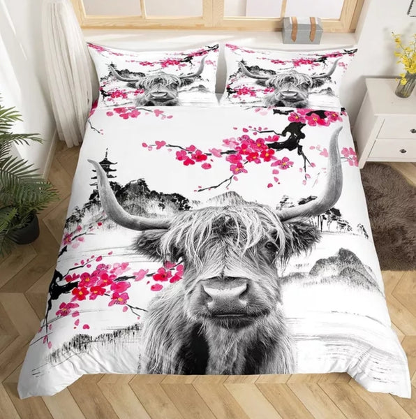 Cattle Floral Bedding Sets - 9 Designs (All Sizes Available)